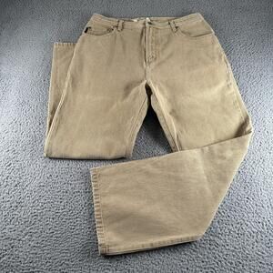 Vtg Oakley Industrial Denim Jeans Mens 36x32 Beige Straight Leg‎ Loose Fit 90's